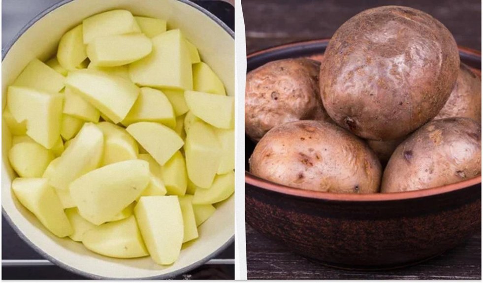 bulvės verdamos uždengus puodą